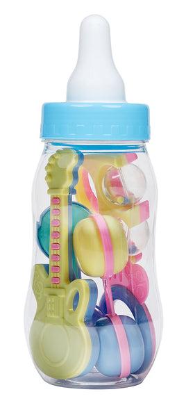 Jumbo Baby Bottle (11 in) for Baby Shower Games Baby Bottle Candy, Baby Piggy Bank, Baby Shower Centerpieces, Filled with Party Favors (Blue)