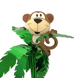 AVELLIM Safari Jungle Zoo Animals, 12 Large (7.5" Tall) Foam Jungle Wild Animal Toys, Safari Birthday Decorations, Jungle Theme Party Supplies, Toddler Toys - Adhesive Easels Included