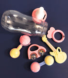 Jumbo Baby Bottle (11 in) for Baby Shower Games Baby Bottle Candy, Baby Piggy Bank, Baby Shower Centerpieces, Filled with Party Favors (Pink)