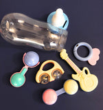 Jumbo Baby Bottle (11 in) for Baby Shower Games Baby Bottle Candy, Baby Piggy Bank, Baby Shower Centerpieces, Filled with Party Favors (Blue)