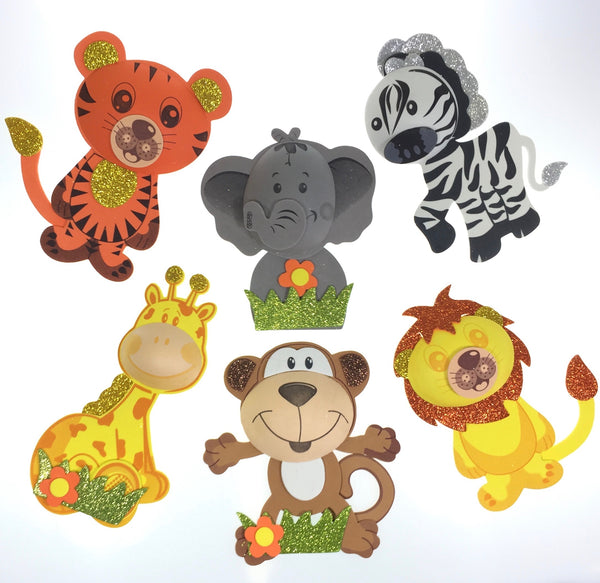 AVELLIM Safari Jungle Zoo Animals, 12 Large (7.5" Tall)