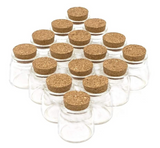 Small Glass Bottles with Cork Stoppers, Set of 16 Mini Jars (20ml) for Party Favors, Wedding, Baby Shower, Decorations, Arts & Crafts and DIY Projects